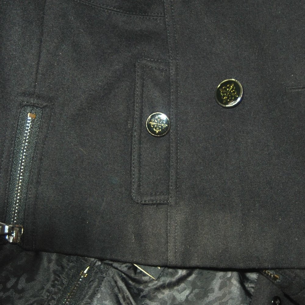 Guess Wool Blend Button Up Double Breasted Jacket… - image 5